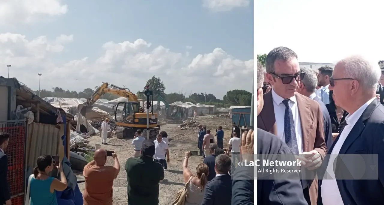 La tendopoli di San Ferdinando non esiste più, Mantovano: «Dopo decenni di degrado diamo vita\u00A0a un modello virtuoso»\n