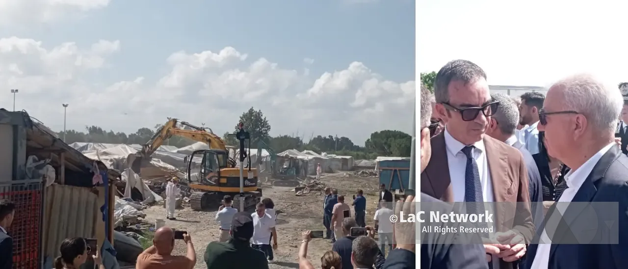 La tendopoli di San Ferdinando non esiste più, Mantovano: «Dopo decenni di degrado diamo vita\u00A0a un modello virtuoso»\n