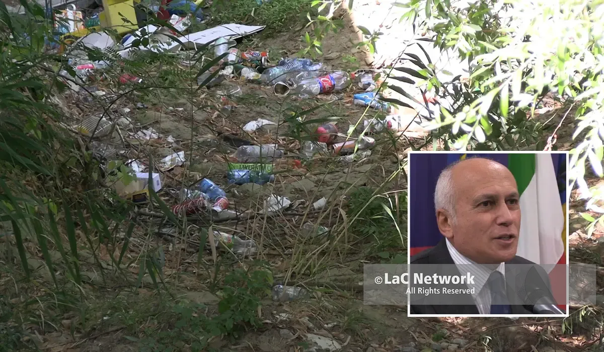 Rifiuti sull’argine del Busento, Caruso:\u00A0«Effettueremo pulizia immediata»\n