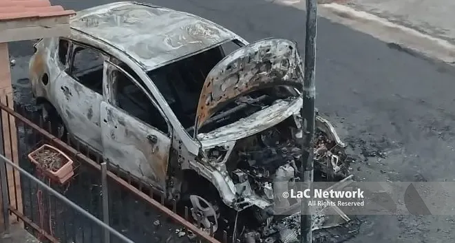Praia, auto incendiata\u00A0nella notte: è il secondo episodio\u00A0in quaranta giorni ai danni dello stesso lavoratore\n