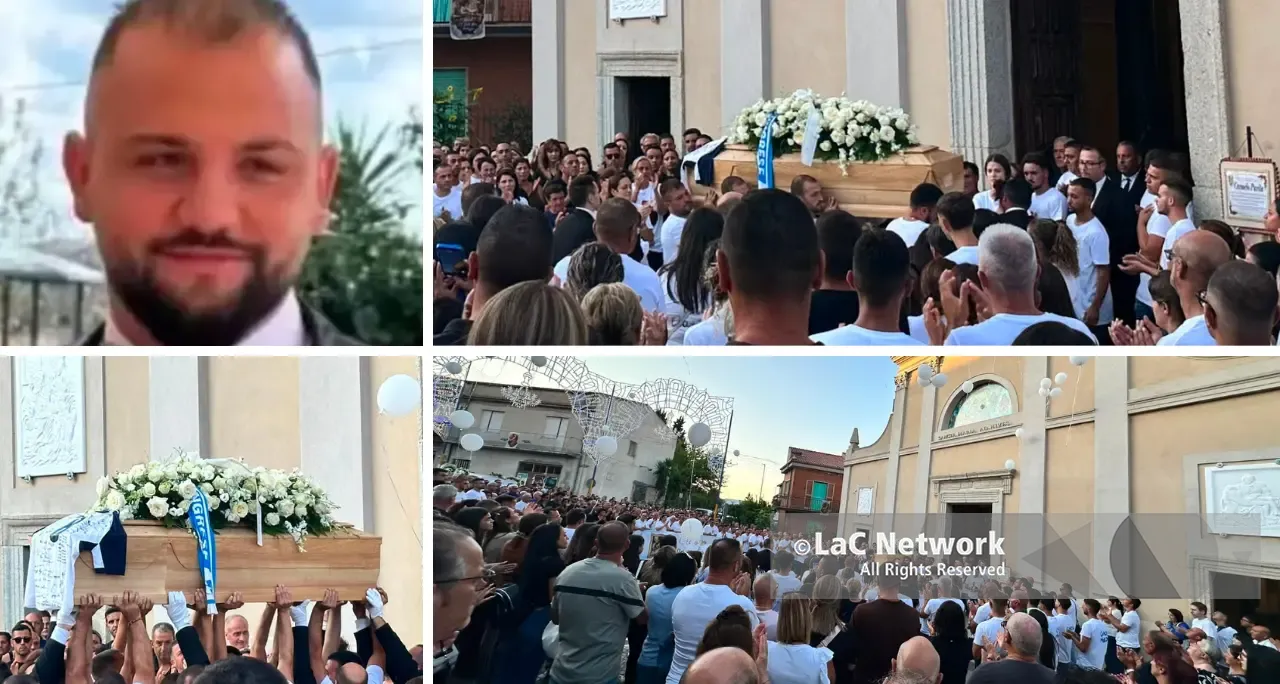 Zungri si ferma per l'ultimo saluto a Carmelo Purita: centinaia di persone ai funerali del 27enne\n