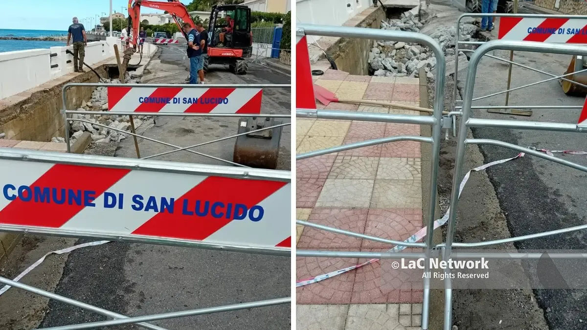 <p>Sprofonda parte del lungomare di San Lucido</p>\\n
