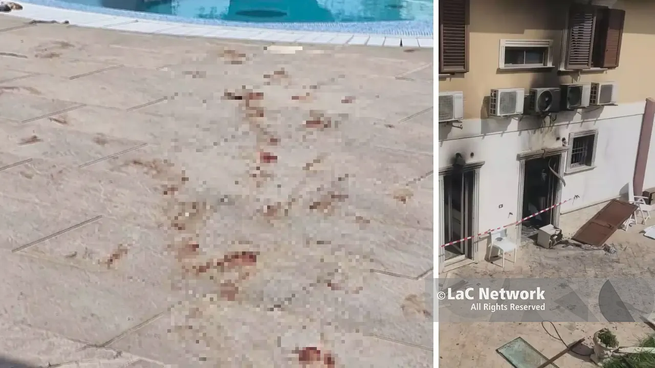 B&B in fiamme a Mileto, quelle orme di sangue verso la piscina testimoniano l’orrore:\u00A0la piccola Ema e i suoi genitori lottano per la vita\n