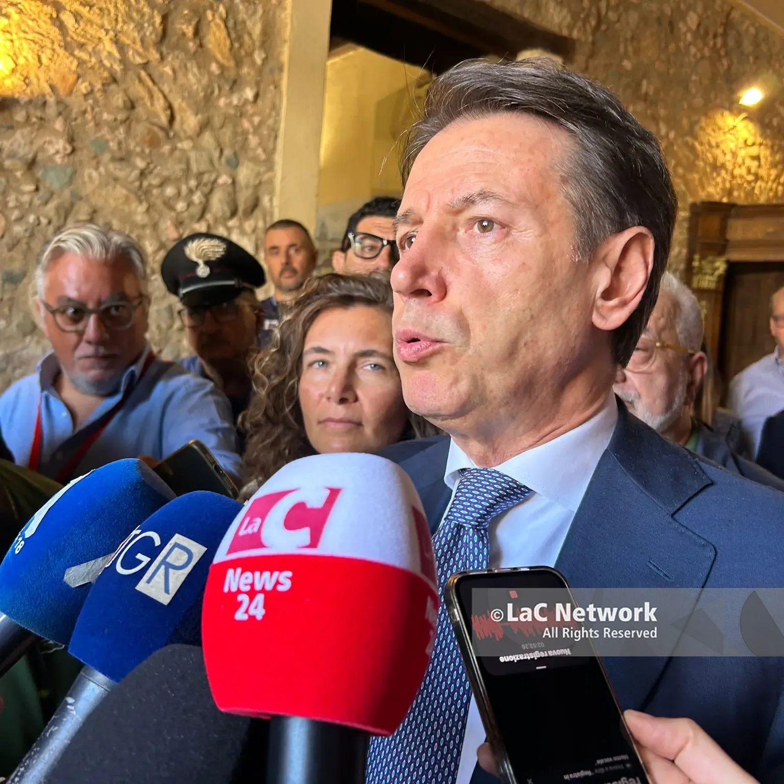 <p>Giuseppe Conte in Calabria: «Meloni vada a casa. Vannacci? Aizza la gente con atteggiamenti razzisti»</p>