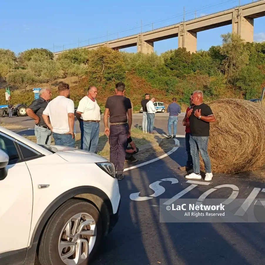 Agricoltori in rivolta, a Pizzo l’assedio dei trattori minaccia di bloccare il traffico sull’A2: attesi “rinforzi” da Crotone\n