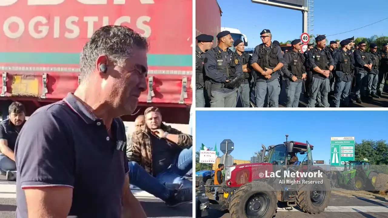 «Non ce la facciamo più», le lacrime degli agricoltori calabresi: la polizia ferma l’occupazione dell’autostrada, svincolo di Pizzo chiuso\n