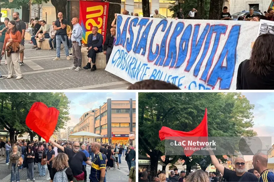 Caro vita, protesta su corso Mazzini. Morrone: «In Calabria situazione insostenibile per le famiglie» | VIDEO\n