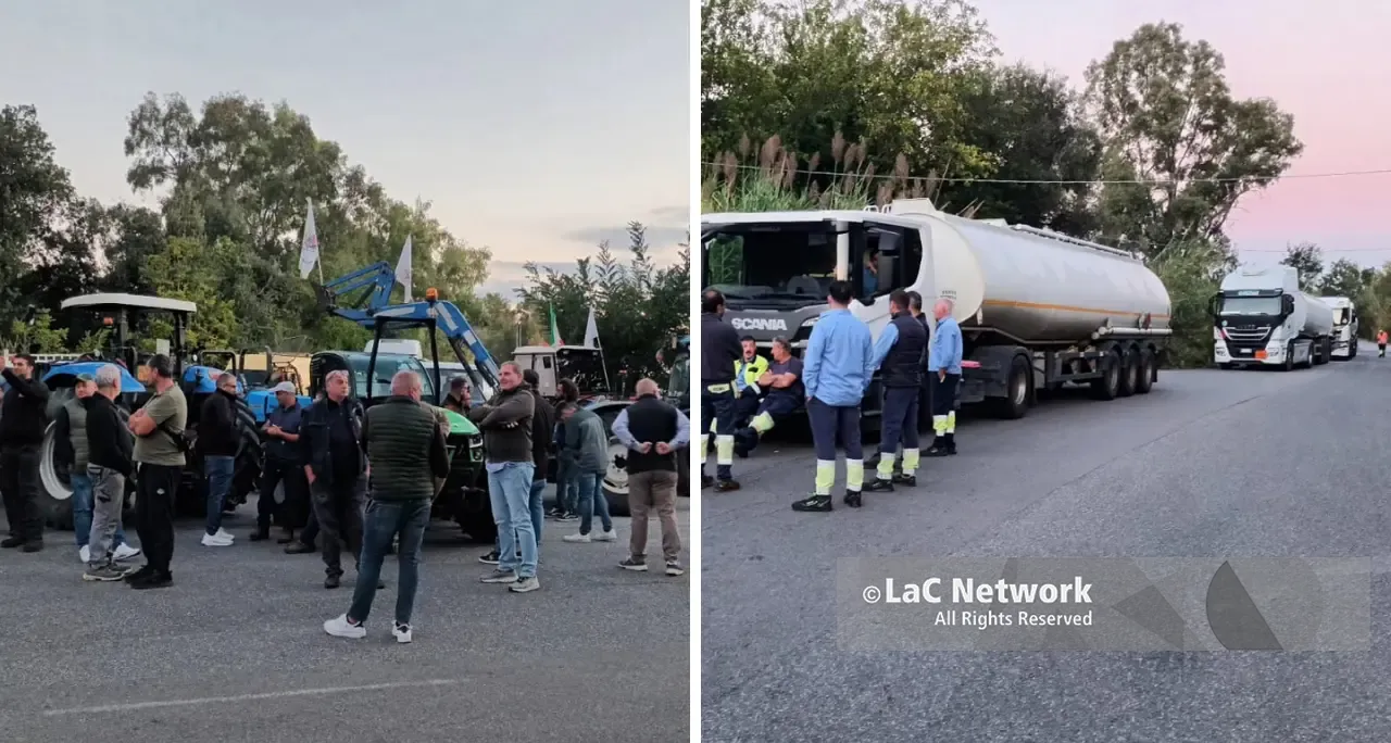 Gli agricoltori lasciano Vibo Marina, la protesta si sposta a Lamezia: domani il presidio nei pressi dell’aeroporto\n
