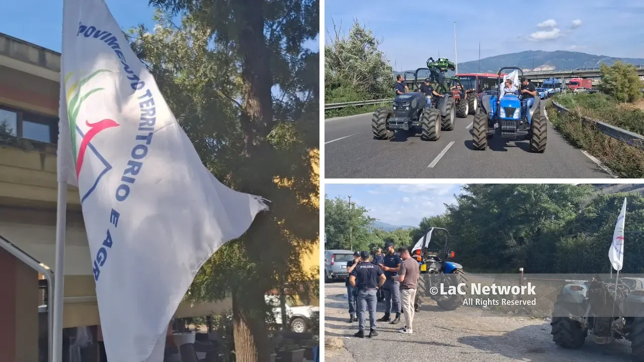 La protesta degli agricoltori si sposta a Lamezia nei pressi dell’aeroporto, andrà avanti tutta la giornata\n
