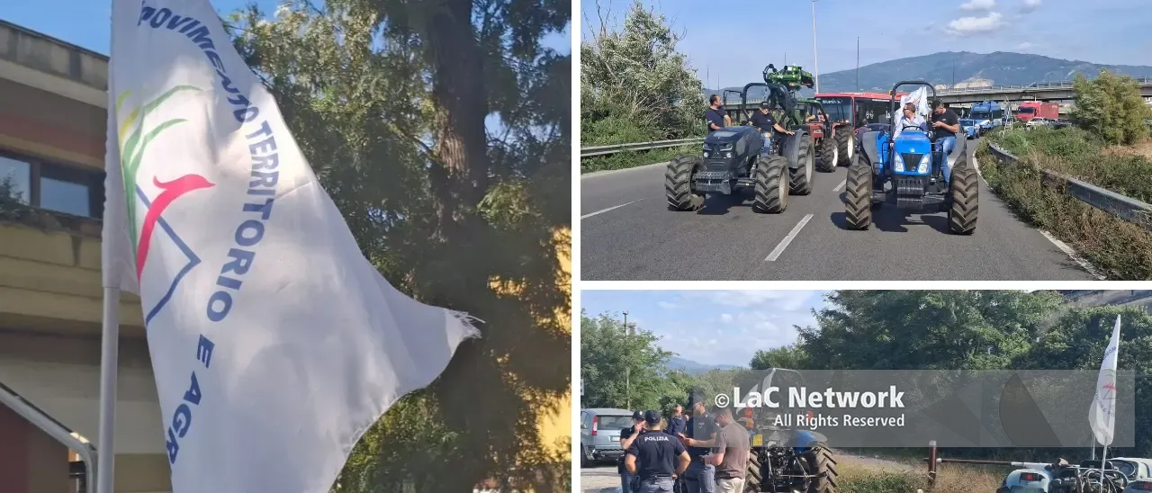 La protesta degli agricoltori si sposta a Lamezia nei pressi dell’aeroporto, andrà avanti tutta la giornata\n