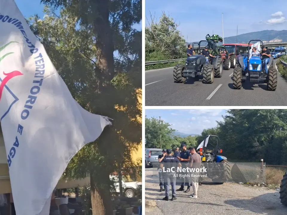 La protesta degli agricoltori si sposta a Lamezia nei pressi dell’aeroporto, andrà avanti tutta la giornata