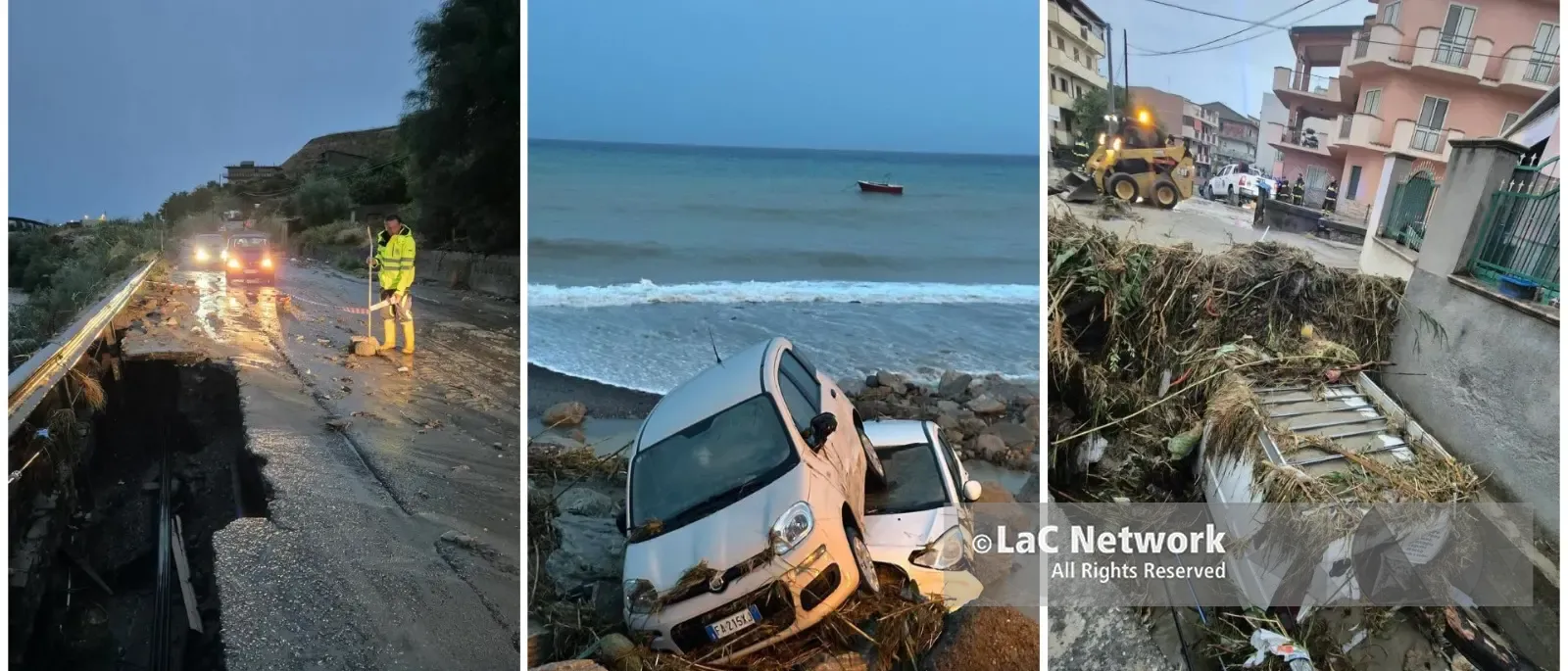 Melito Porto Salvo devastata dal nubifragio: strade franate e\u00A0auto trascinate nelle fiumare. Dichiarato lo stato di calamità naturale\n