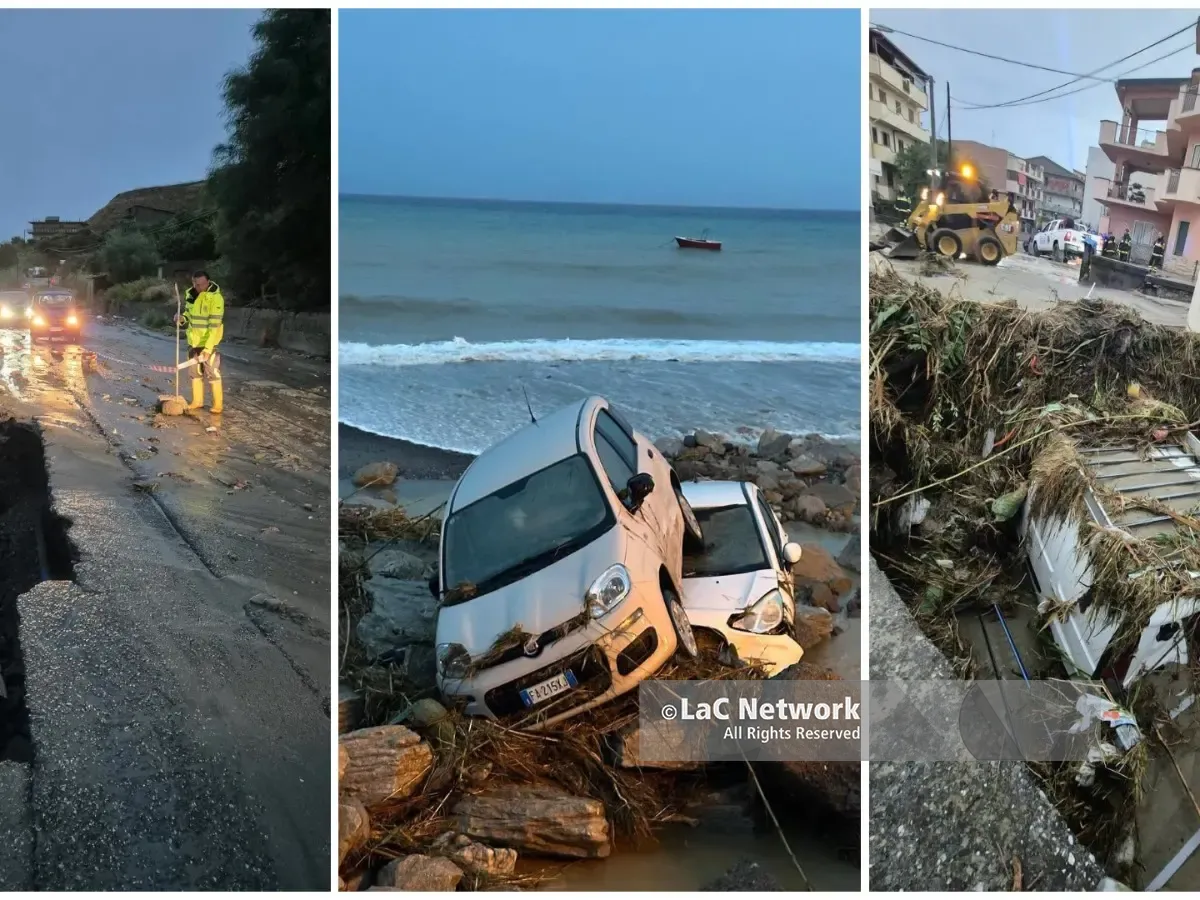Melito Porto Salvo devastata dal nubifragio: strade franate e auto trascinate nelle fiumare. Dichiarato lo stato di calamità naturale