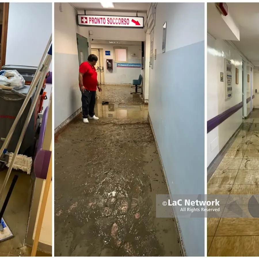 <p>Emergenza a Melito dopo il nubifragio: allagato anche il Pronto Soccorso dell'ospedale Tiberio Evoli</p>
