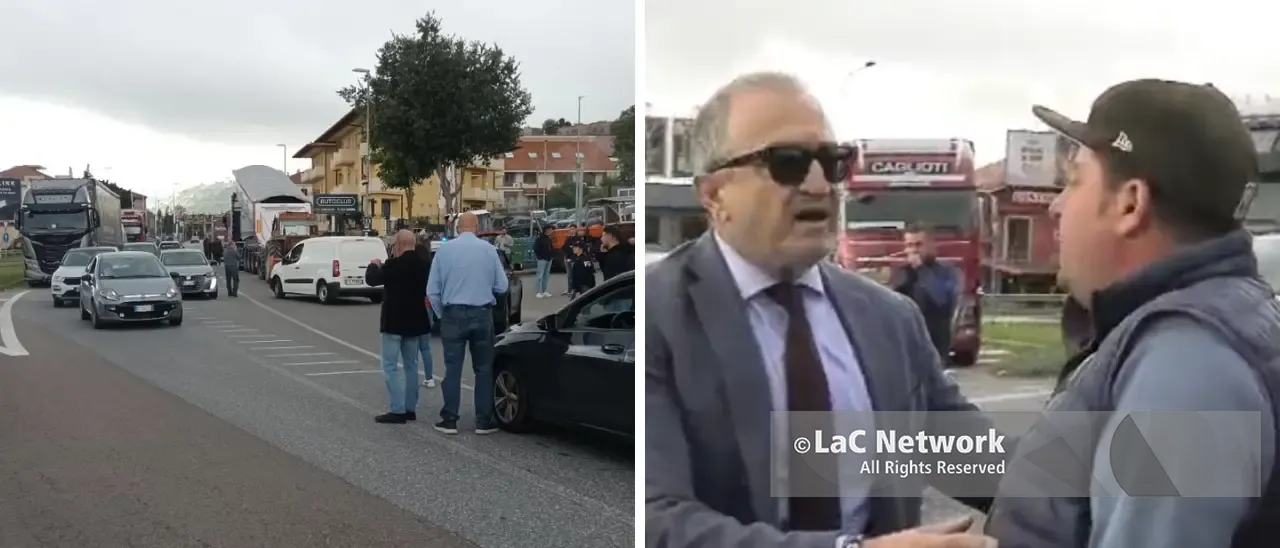 Sant'Onofrio, alta tensione al presidio di protesta: arriva il questore di Vibo e fa rimuovere i blocchi allo svincolo. Il VIDEO del confronto con i manifestanti\n