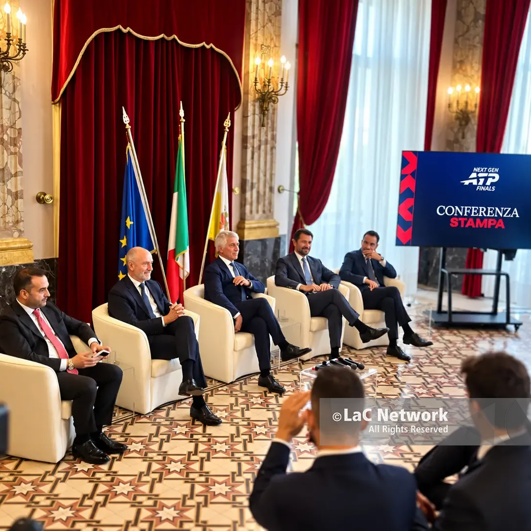 A Reggio il ministro Abodi per presentare le Next Gen Atp Finals, a dicembre al PalaCalafiore la sfida tra i migliori 8 tennisti Under 20 del mondo\n