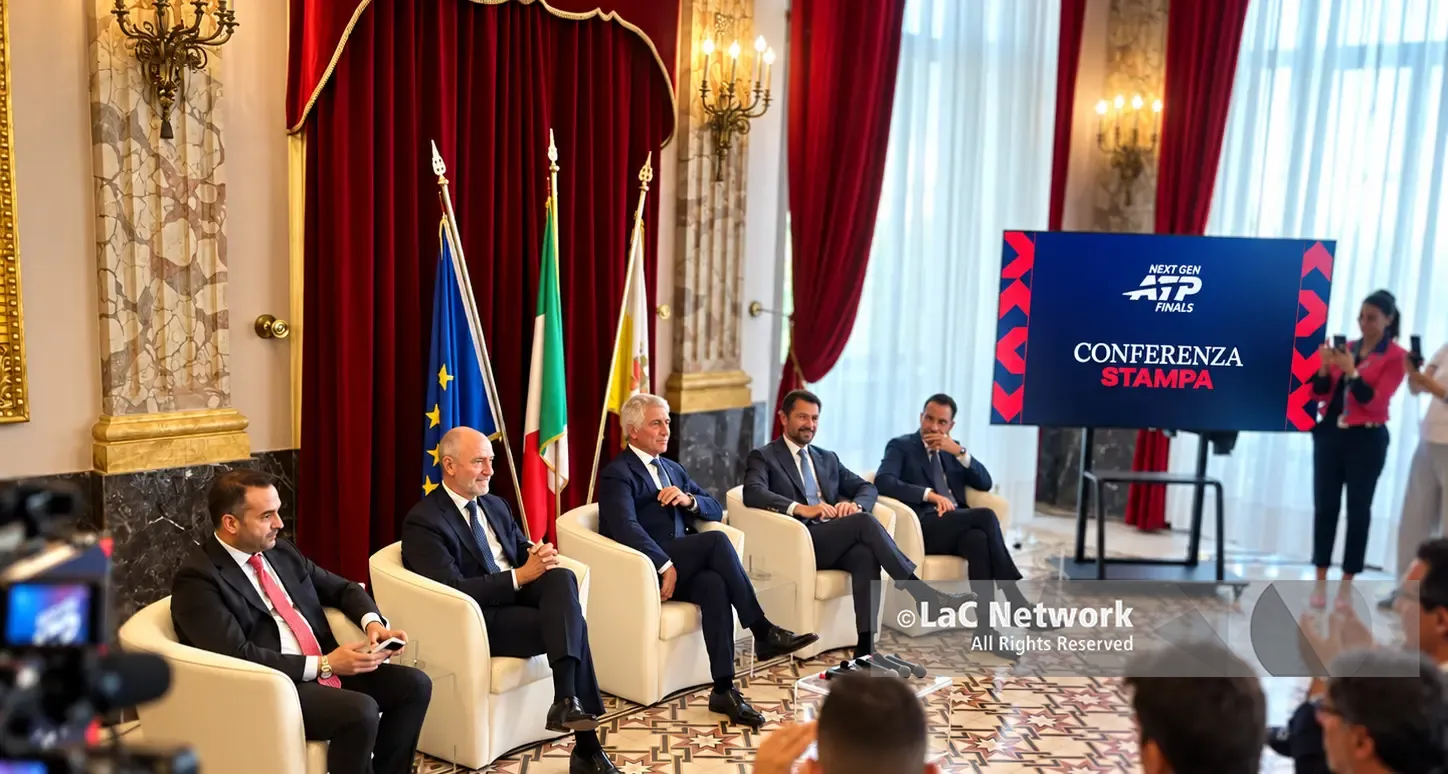 <p>A Reggio <span style=\"color:hsl(0, 75%, 60%);\">il ministro Abodi per presentare le Next Gen Atp Finals</span>, a dicembre al PalaCalafiore la sfida tra i migliori 8 tennisti Under 20 del mondo</p>