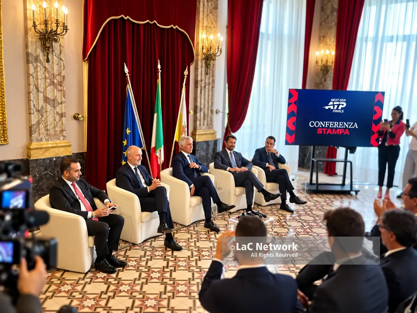 A Reggio il ministro Abodi per presentare le Next Gen Atp Finals, a dicembre al PalaCalafiore la sfida tra i migliori 8 tennisti Under 20 del mondo\n